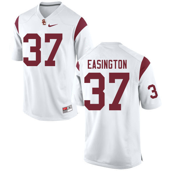 Men #37 Ben Easington USC Trojans College Football Jerseys Sale-White